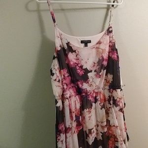 Asymmetric (high/low) floral dress